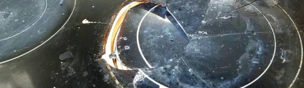 cooktop surface has cracks